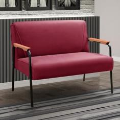 Imagem de Namoradeira Decorativa Braços Fixo Jade Bordô