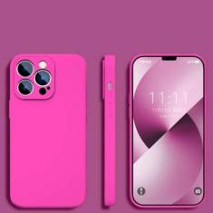 Imagem de Capa para iphone 12pro max quadrado líquido silicone capa de proteção de lente completa, fósforo, para iphone 12pro max