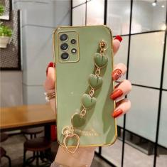 Imagem de Para Samsung A13 Case Love Heart Bracelet Phone Case Para Samsung Galaxy A32 A23 A33 A53 A73 A52 A72 A71 A51 A31 A11 A50 A20 Capa, verde, para A13 4G