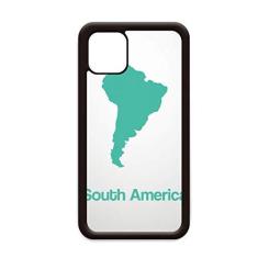 Imagem de Mapa de ilustração verde da América do Sul para iPhone 12 Pro Max capa para Apple Mini Mobile Case Shell