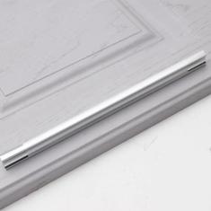 Imagem de Armário de cozinha alças de armazenamento armário guarda-roupa cômodas cromo preto prata maçaneta da porta gaveta puxa botões ferragem, 201,320mm dois, tom