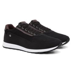 Imagem de Tênis Masculino Sapatênis Casual Cadarço Marinho - MKSHOES, Preto, 39
