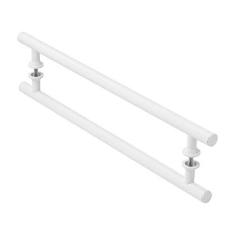 Imagem de Puxador De Porta Quadrado Branco 30cm