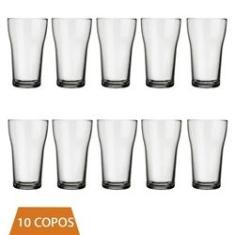 Imagem de Jogo Com 10 Copo 200ml Boteco Cerveja Restaurante Chop Nadir