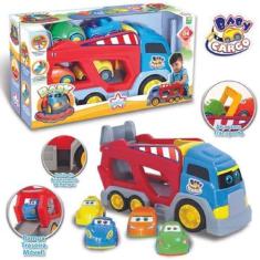 Imagem de Brinquedo Infantil Caminhão De Carga De Carros 4 Carrinhos - Big Star