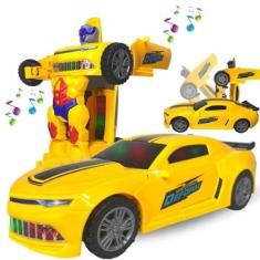 Imagem de Brinquedo Transformers Camaro Robô Amarelo Carrinho - Carrinho Transfo
