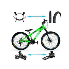Imagem de Bicicleta Viking Aro 26 Tuffx25/30 Vmaxx Freio Hidráulico 21v Verde Neon