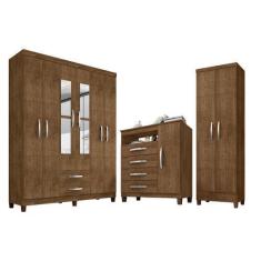 Imagem de Guarda Roupa De Casal Modena Com Sapateira Cannes Multiuso Egito Malbe