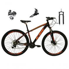 Imagem de Bicicleta Aro 29 Ksw Xlt 24v Câmbio Shimano Acera K7 Garfo Trava Freio A Disco - Preto-laranja Tam.21