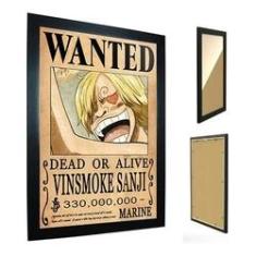 Imagem de Quadro C/ Moldura One Piece - Cartaz De Procurado Sanji