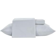 Imagem de Jogo De Cama Queen De Poliéster Jolitex 300 Fios Toque De Seda Cinza 4