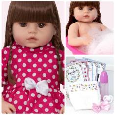 Imagem de Boneca Reborn Princesa Fofa + 13 Itens Enxoval - Cegonha Reborn Dolls