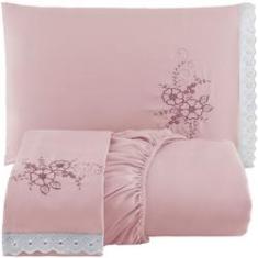 Imagem de Jogo de Cama Casal Queen 3 Peças Rose