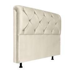 Imagem de Cabeceira Casal 140Cm Barbara Suede Marfim Id Milani Store