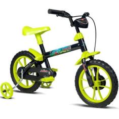 Imagem de Bicicleta Infantil Paty Preto e Verde - Aro 12 - Nathor - VERDEN BIKE