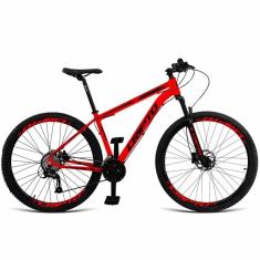 Imagem de Bicicleta Aro 29 Cripto 24 Marchas Freios Disco E Suspensão - Preto-vermelho - 15 Preto-vermelho