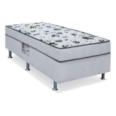 Imagem de Cama Box Solteiro Conjugada Spring Molas Nanolastic Branca - Ortobom