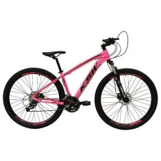 Imagem de Bicicleta Aro 29 Ksw Xlt 27v Câmbios Shimano Altus Freios Hidráulicos Garfo Trava - Rosa Tam.17