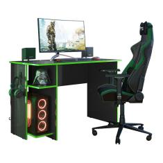 Imagem de Mesa Gamer 3875 Preto Verde Qmovi