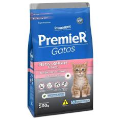 Imagem de Ração Premier Pet Ambientes Internos Gatos Filhotes Pelos Longos Salmão - 500 g