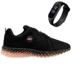 Imagem de Tênis Feminino Para Academia Caminhada Corrida Conforto Leve + Relógio-Feminino