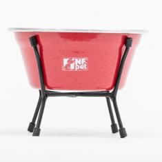 Imagem de Comedouro Bebedouro Cães Mini Aramado Simples Nf Pet Pote Alumínio 600