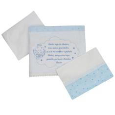 Imagem de Jogo de Lençol Masculino Azul Anjinho da Guarda