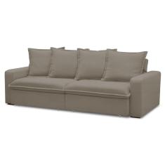 Imagem de Sofá Retrátil Reclinável 3 Lugares 215cm Roma F05 Veludo Marrom - Mpozenato