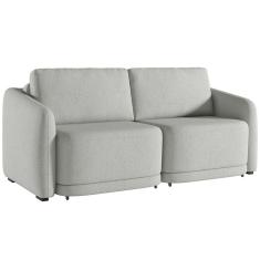 Imagem de Sofá Cama Casal Para Sala 216cm Polska K04 Linho Cinza - Mpozenato