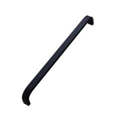 Imagem de 4/6/8/10/12 polegadas ouro preto prata alumínio alças armário de porta de cozinha maçaneta reta puxadores ferragens de móveis, 192 mm sólido, preto, 2 peças