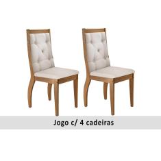 Imagem de Cadeira Rufato Ágata Imbuia (4 Unidades) Imbuia/Creme