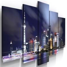 Imagem de Quadros Decorativos City Paisagem Xangai Sala Empresa