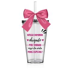 Imagem de Copo Convite com Laço Personalizado para Daminha - Você Aceita