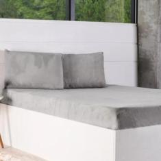 Imagem de Jogo De Len ol Casal Plush Extra Quentinho C/ El stico Bene C