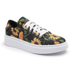 Imagem de Tenis Feminino Casual Estampado e Liso Conforto - Polo Blu, Amarelo, 3