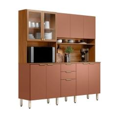 Imagem de Cozinha Compacta Amora 10 PT 2 GV Amêndola e Marsala