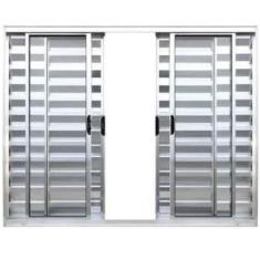 Imagem de Janela Veneziana 6 Folhas Alumínio Brilhante 1.00 x 1.50 Modular - DC