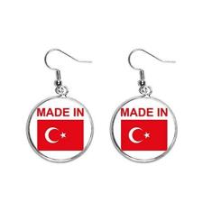 Imagem de Feito na Turquia, Country Love Ear Pendente Brincos de Prata Joia Feminina