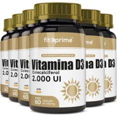 Imagem de Kit 6 Vitamina D3 2000Ui Colecalciferol 60 Cápsulas Fitoprim - Fitopri