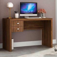 Imagem de Mesa Escrivaninha 2 Gavetas Me4123 Nogal - Tecno Mobili