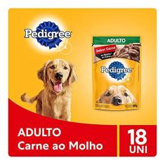 Imagem de Kit Ração Úmida Pedigree Sachê Carne ao Molho para Cães Adultos 18x100g