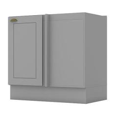 Imagem de Balcão Canto Reto 1 Porta sem Tampo Americana Cinza - Móveis Henn