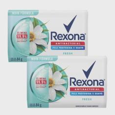 Imagem de Kit 2 Sabonete em Barra Rexona Antibacterial Fresh com 84g
