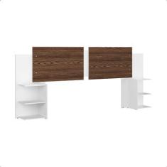 Imagem de Cabeceira Cama Casal Queen King Solteiro Box Com Mesa De Apoio Davi -