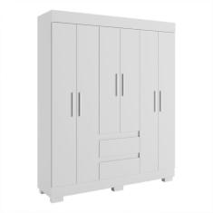 Imagem de Guarda-Roupa Casal Maya 6 PT 2 GV Branco 149 cm