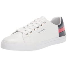 Imagem de Tommy Hilfiger Laddin feminino, Branco/vermelho/Deep Baltic, 36
