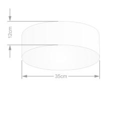 Imagem de Plafon Cilíndrico Md-3046 Cúpula Em Tecido 35X12cm Ny-Jornal - Bivolt