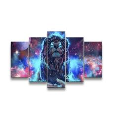 Imagem de Quadro Mosaico Leão Universo