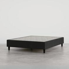 Imagem de Cama Box Casal Emma Original Cinza (138X188x37cm)  1 Ano De Garantia