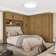 Imagem de Guarda-roupa Casal Modulado 5 Portas Santiago 3 Portas 5 Gavetas - Car